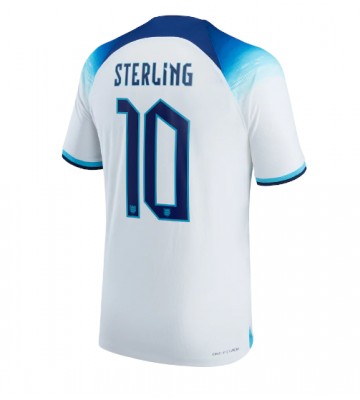 Lacne Muži Futbalové dres Anglicko Raheem Sterling #10 MS 2022 Krátky Rukáv - Domáci